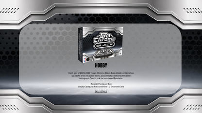 Topps Chrome Black Basketball 2025/26 - Hobby Box