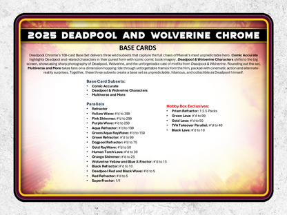 Topps Chrome Deadpool 2025 - Hobby Box