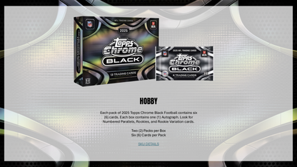 Topps Chrome Black Football 2025 - Hobby Box