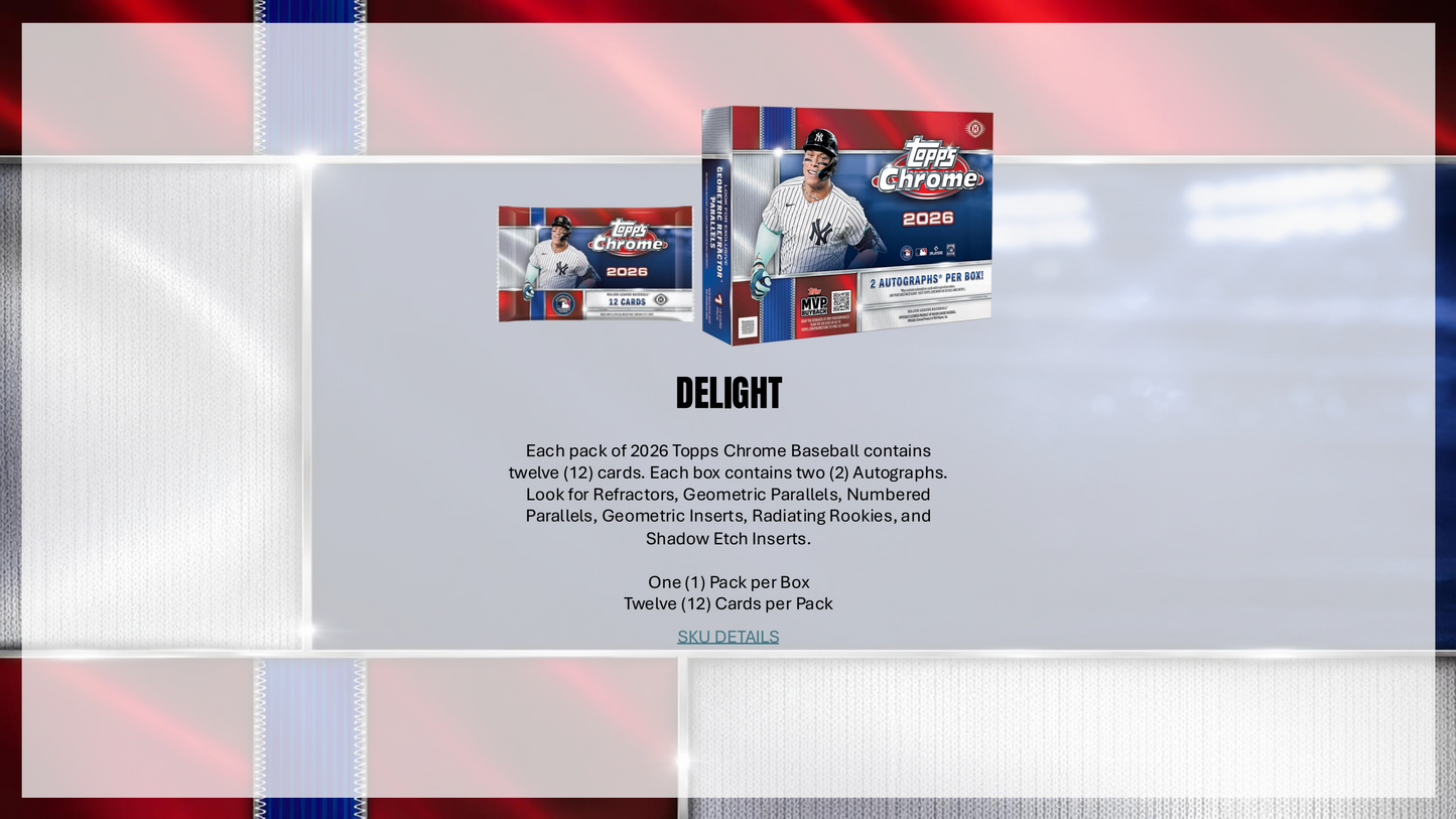 Topps Chrome Baseball 2026 - Jumbo Box
