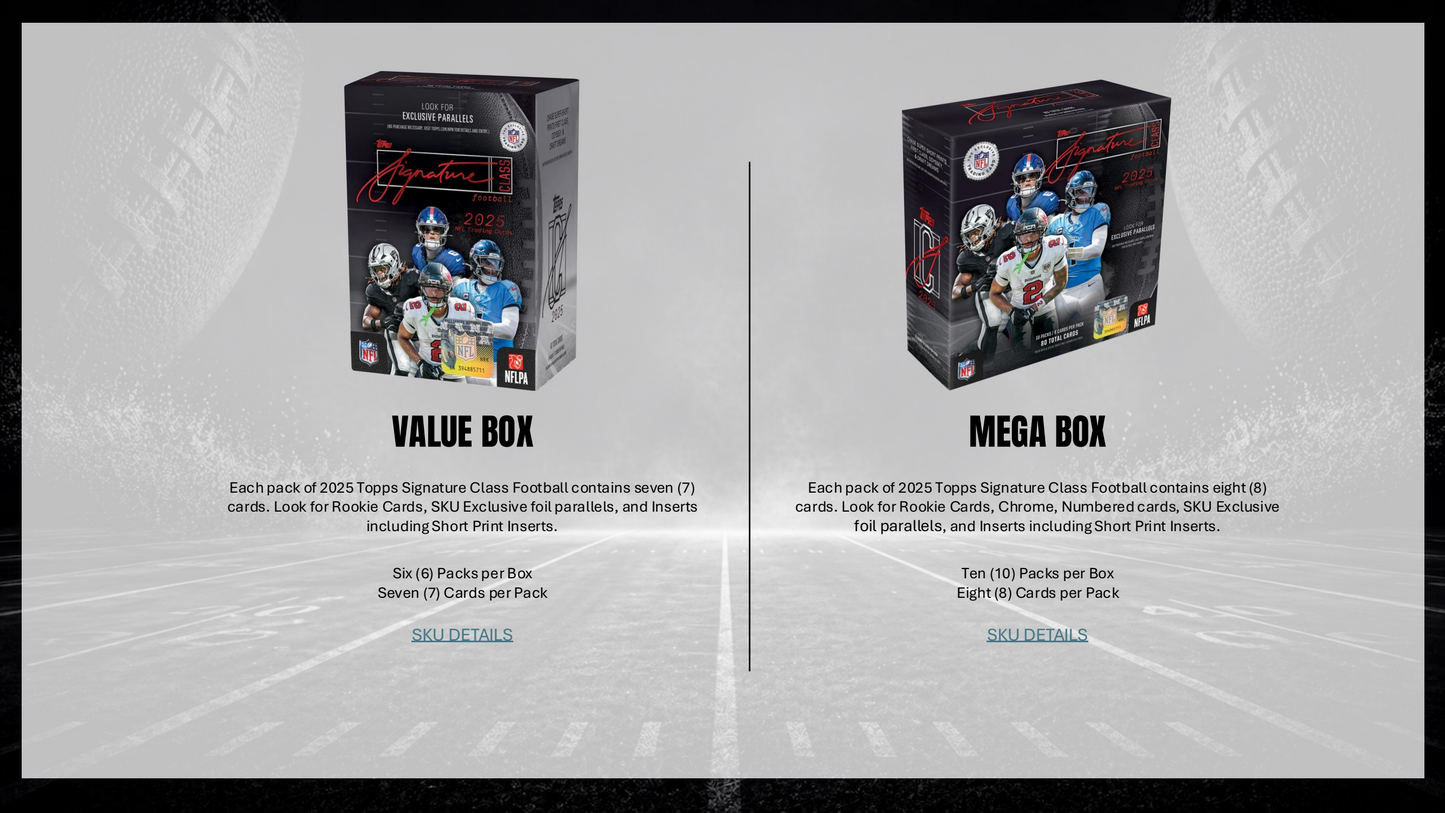 Topps NFL Signature Class Football 2025 - Hobby Box
