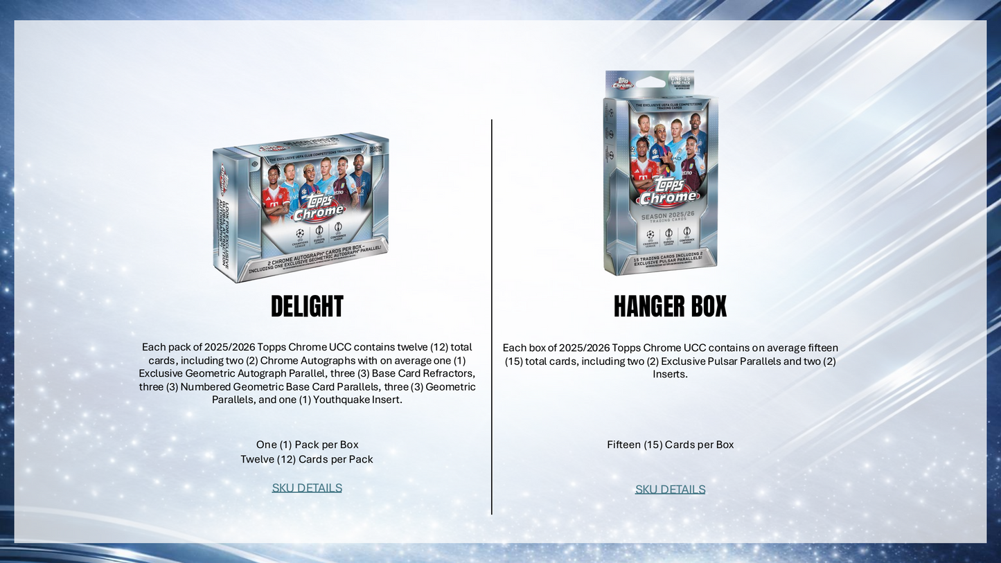 Topps Chrome UEFA Club Competitions 2025/26 - Hobby Box