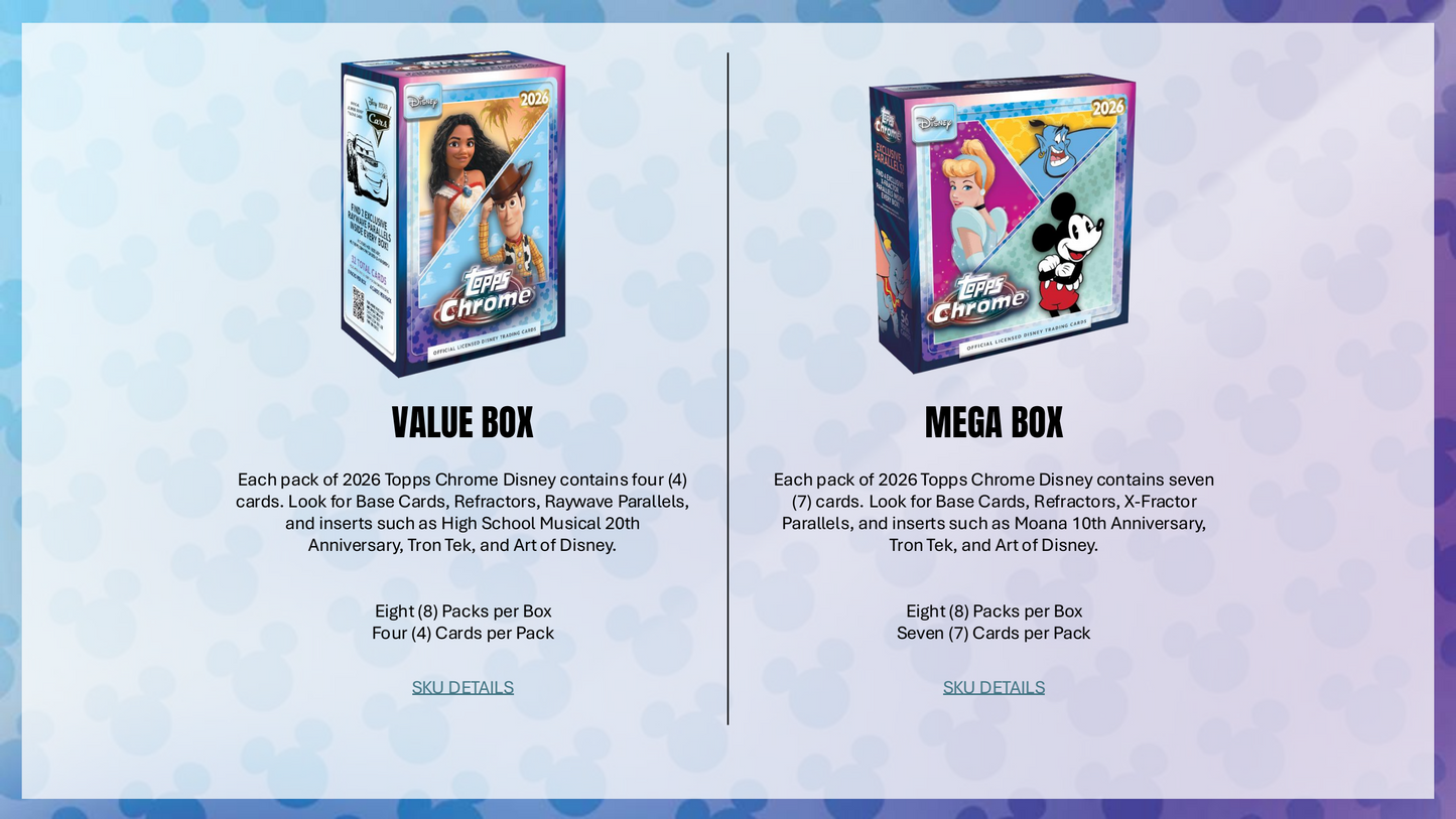 Topps Chrome Disney 2026 - Hobby Box