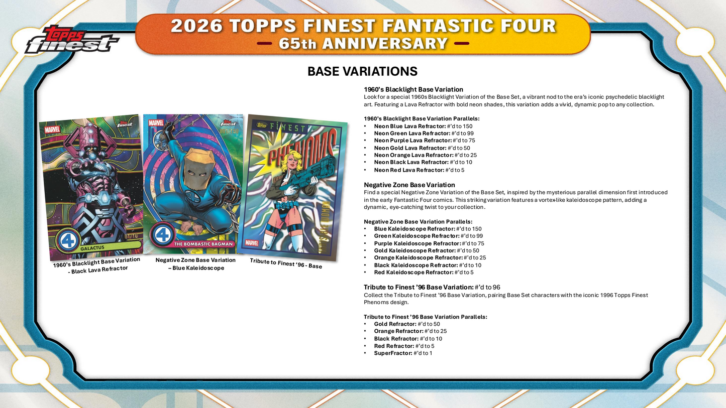 Topps Finest Fantastic Four 2026 - Hobby Box