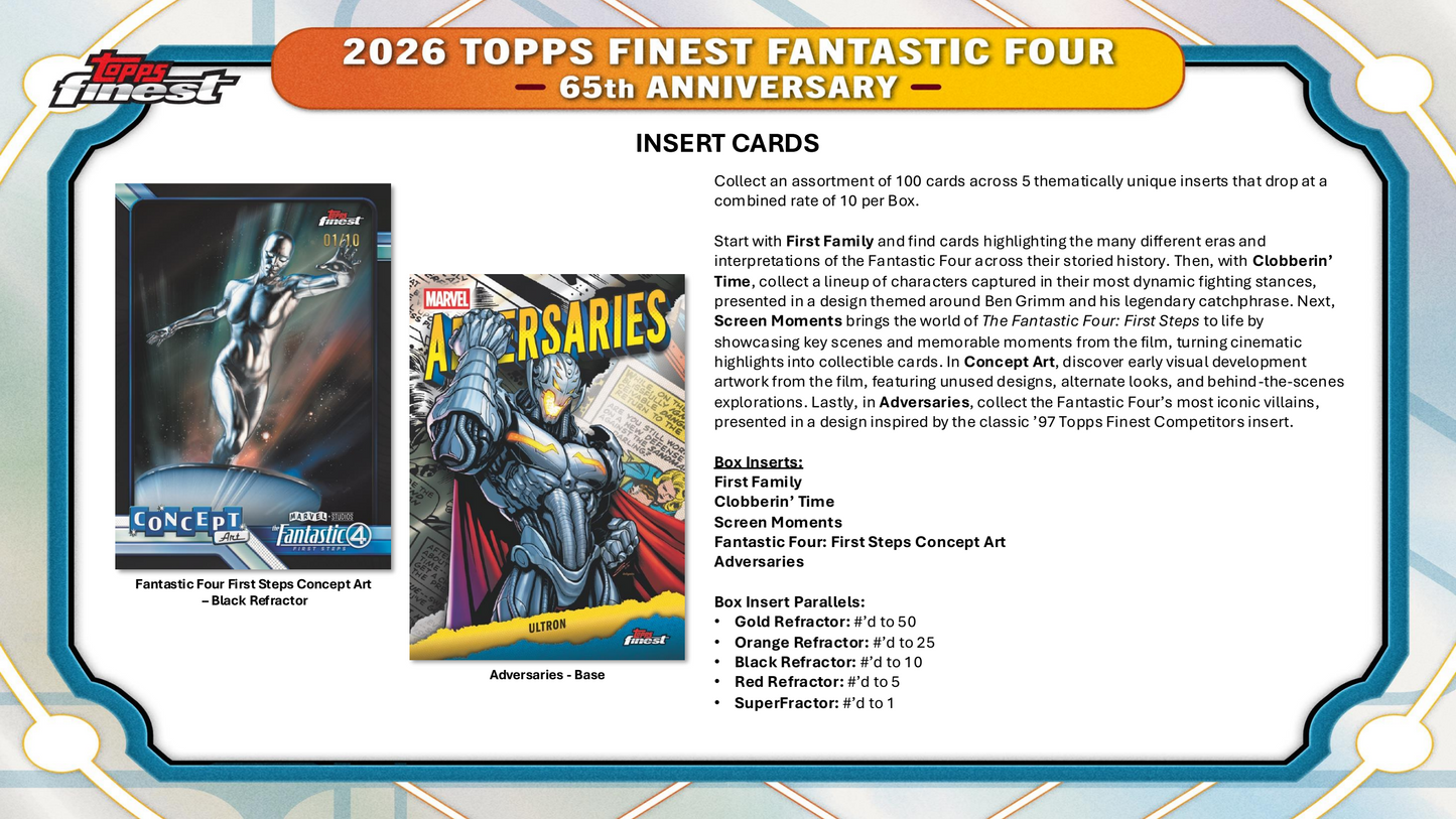 Topps Finest Fantastic Four 2026 - Hobby Box
