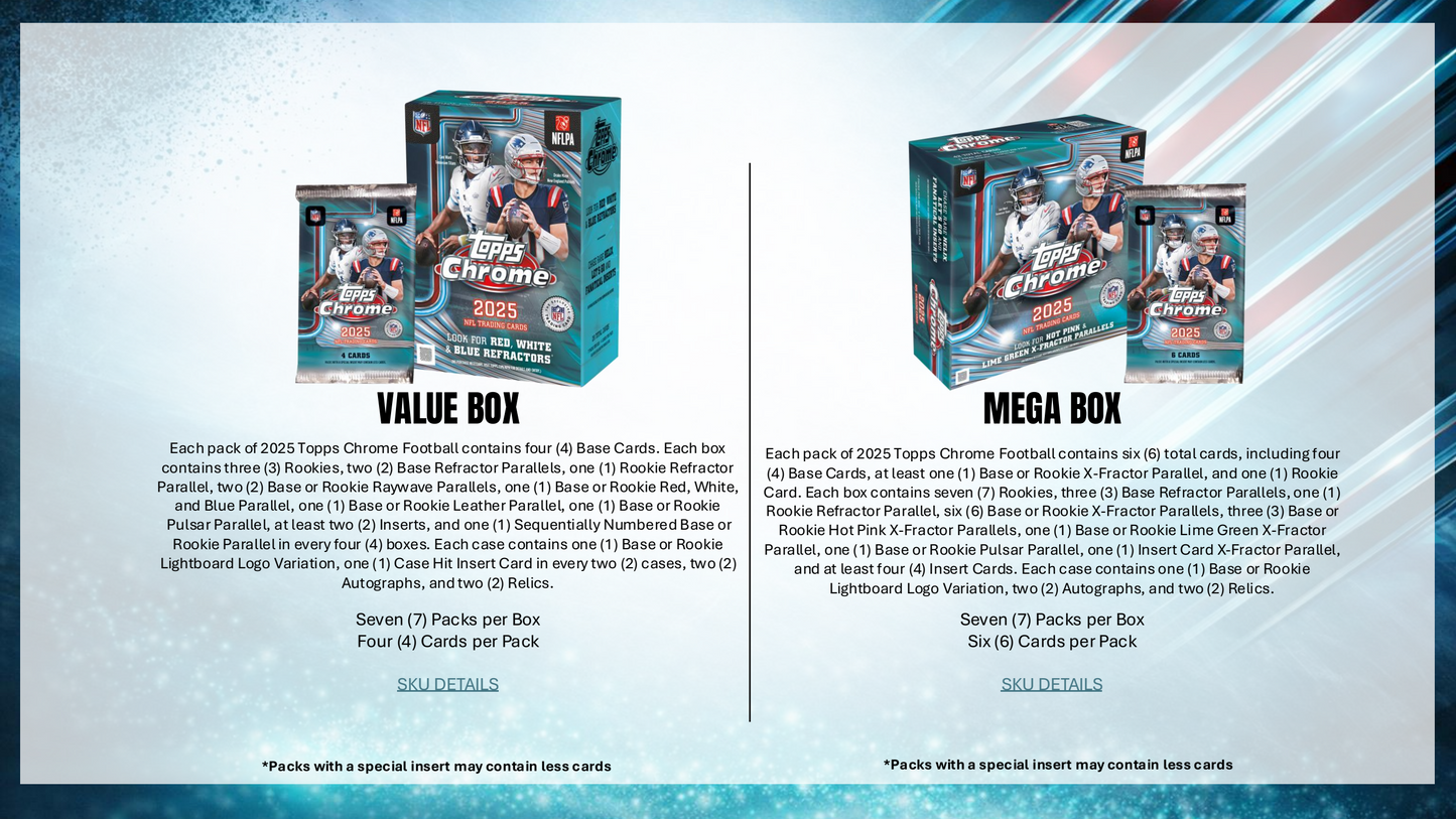 Topps Chrome NFL Football 2025 - Hobby Box