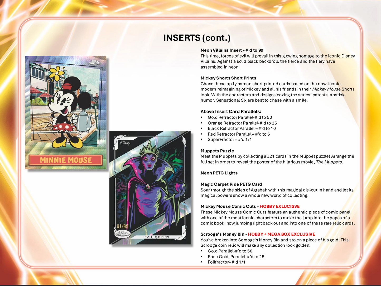 Topps Neon Disney 2026 - Value Box