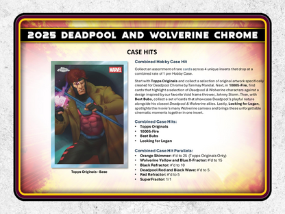 Topps Chrome Deadpool 2025 - Hobby Box