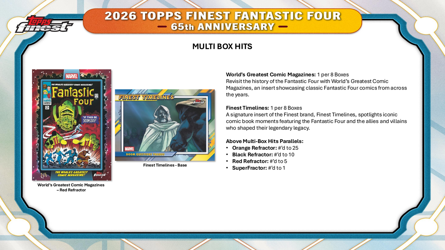 Topps Finest Fantastic Four 2026 - Hobby Box