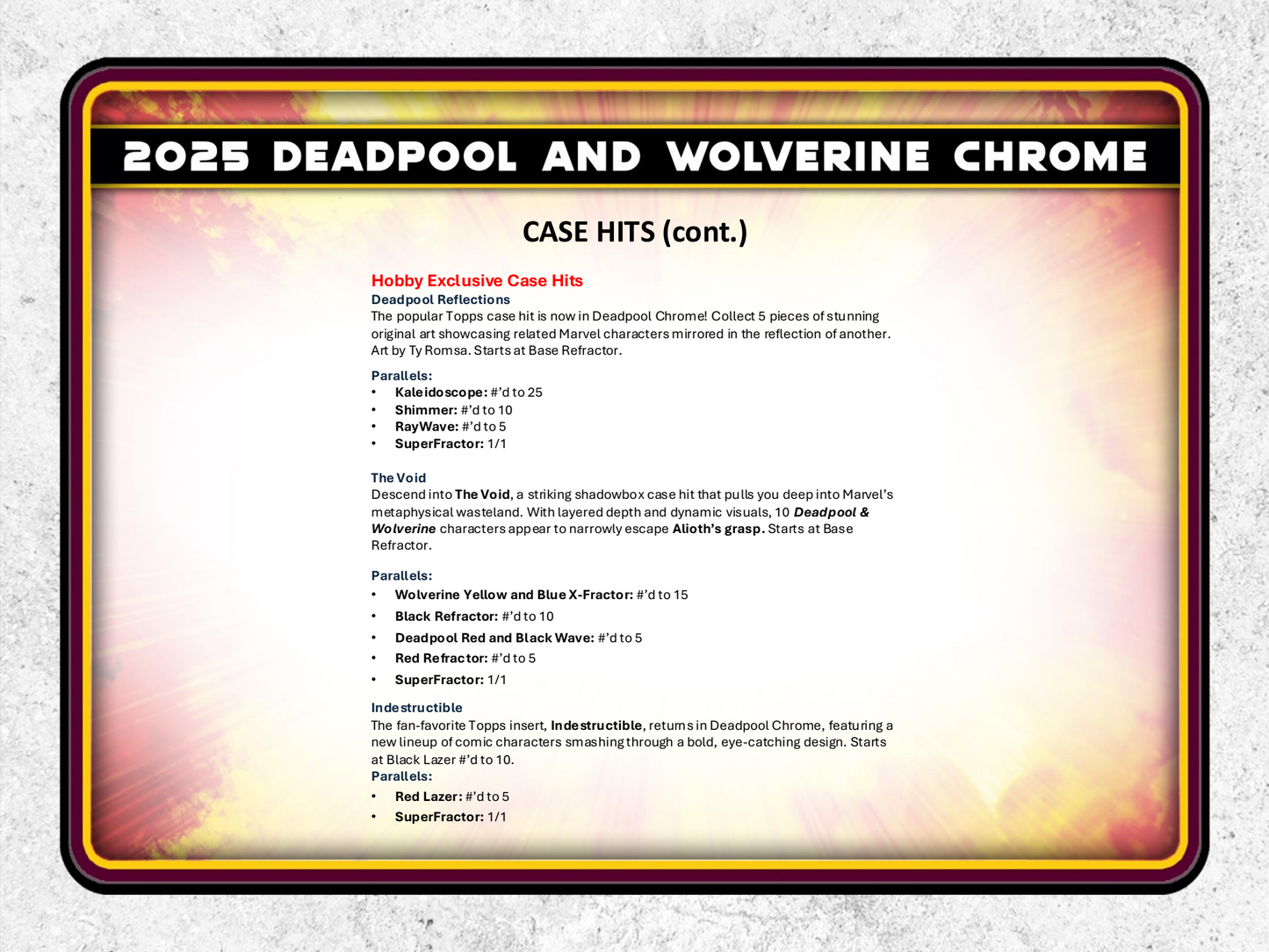 Topps Chrome Deadpool 2025 - Hobby Box
