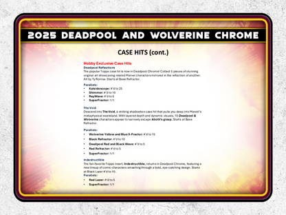 Topps Chrome Deadpool 2025 - Hobby Box