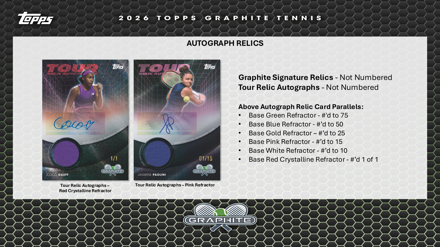 Topps Graphite Tennis 2026 - Hobby Box
