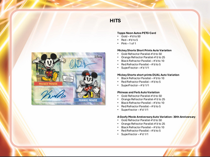 Topps Neon Disney 2026 - Mega Box
