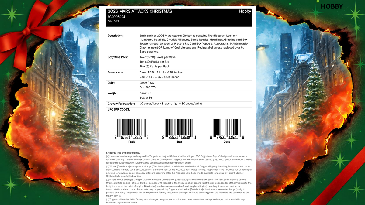 Topps Mars Attacks Christmas 2026 - Hobby Box